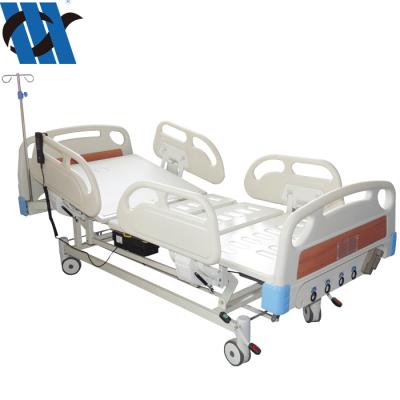 China Medical Electric Hospital Bed Five Functions With Hand Crank And X-Ray Tray Icu Hospital Bed Price for sale