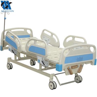 China Medical Crank Multifunction Hospital Bed Nursing 3 Bed , Intensive Care Bed ABS Siderails for sale