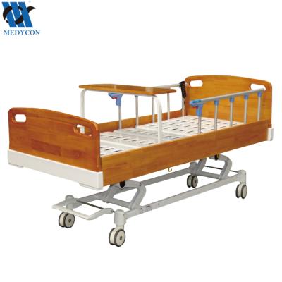 China Hospital Bed 2913 Electric Three Function Home Care Hospital Nursing Wooden Beds for sale