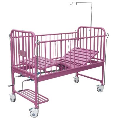 China Hospitals / Clinics / Home Care Centers Steel Coated Pediatric Bed Two Cranks Work Children Bed Children Baby Hospital Bed for sale