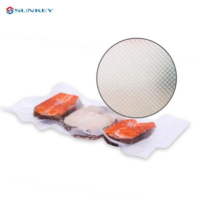 China Custom Printed Vacuum Packing Plastic Embossed Vacuum Bag Moisture Proof Vacuum Food Sealer Bag for sale