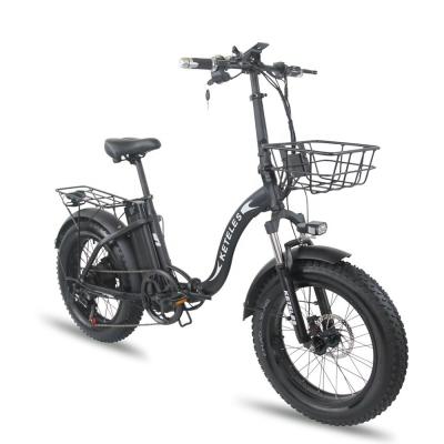 China Bicicleta eléctrica plegable de neumáticos gordos de 1000W 20x4.0 con batería de litio de 18Ah de 48V en venta