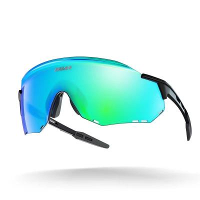 China Print Customer's Logo Unisex Customizable Riml Cycling Glasses Color-Changing Goggles for sale