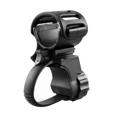 China 360 Degree Rotatable Front Light Clip Clamp for Bicycle Black Rubber ABS Construction for sale