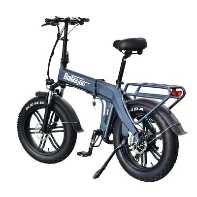 China Electric Folding Mountain Bike Heavy Steel Frame Fat Tire for All Terrain Dirt Riding for sale