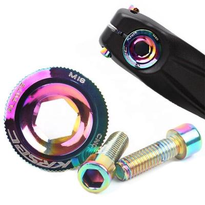 China Kategorie CRANK 2021 Farbenfrohe Aluminium-Fahrradteile M18/M20 MTB Crankset Cover Schraube zu verkaufen