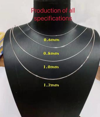 China Making Necklace Bracelet 1.0mm Hit Wholesale 925 Silver Chain Roll Classic Box Chain For Jewelry Making Necklace Bracelet Chain Roll for sale