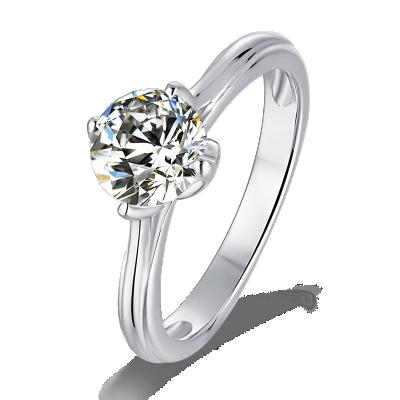 China CLASSIC Halo Ring Engagement Wedding Moissanite Rings Silver Jewelry Round Cut Engagement Ring JZM31A for sale