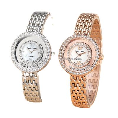 China Automatic Date 3628 Crystal Stainless Steel Women Diamonds Wristwatches Lady Watch for sale