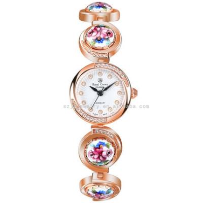 China Retro Stainless Steel Strap Stainless Steel Fashionable Japanese Royal Crown Automatic Movement Date Brand Logo Luxury Ladies Watch for sale