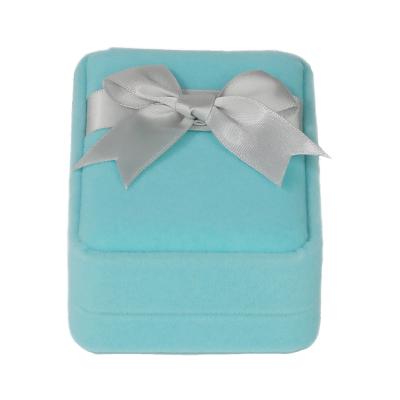 China Packaging Jewelry Display BOXX001Customized Exquisite Velvet With Bow Knot Necklace Jewelry Packaging Gift Box for sale