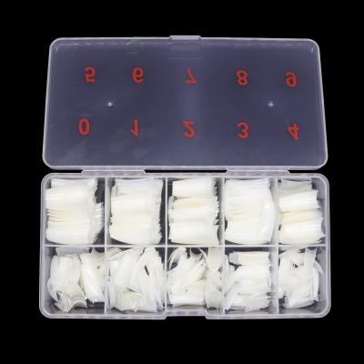 China 500pcs/pack French Nail Tips Full Cover Artificial Fake Finger Professional False Nail for sale