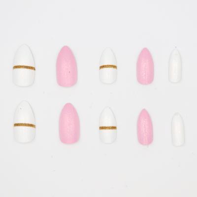 China Various Design Colors False Nails Stiletto Nail Tips Printing Fake Nails for sale