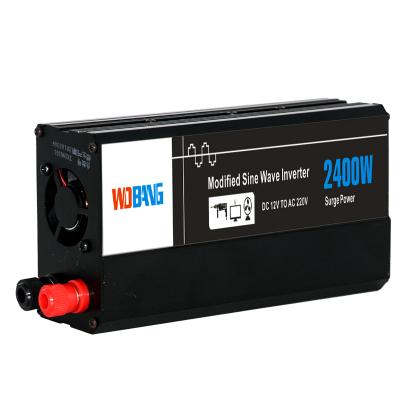 China Aluminum Shell WOBANG Black 2400W Modified Sine Wave Power Inverter For Car for sale