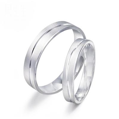 China Good Quality 925 Sterling Silver Couple Wedding Ring for sale