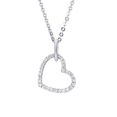 China Sterling Silver Hot Sale Love Necklace Sweet Heart Silver for sale