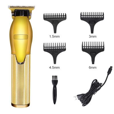 China Safe Rechargeable Hair Cutting Machine Gold Cordless Hair Trimmer for sale