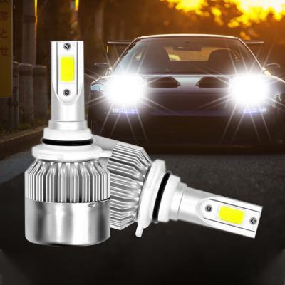 China Automotive led headlight C6 cob chip led headlight 12v 36w h4 h1 9004 c6 led headlight 9012 c6 led for sale