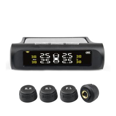 China Universal Car Tire Pressure Monitor System TPMS Tire Pressure Monitor Solar Power Digital LCD Display Auto Security Alarm Systems Tire for sale