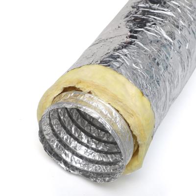 China Aluminium / Polyester Film Laminated Core Insulated Flexible Duct 25 - 50mm à venda