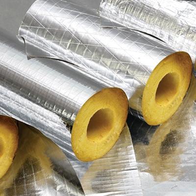 中国 3 Inch Air Conditioner Copper Colored Aluminum Pipe Insulation Glass Wool Jacket 販売のため