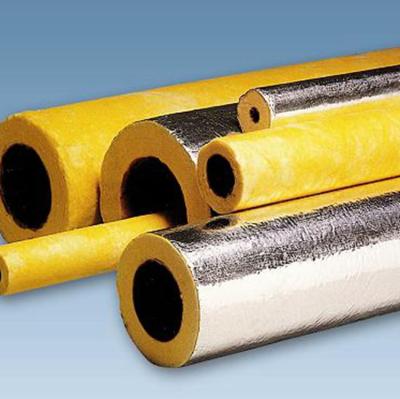 Cina Fireproof Industrial Aluminum Foil Fiberglass Pipe Insulation Factory Price 50mm High Density Glass Wool Insulation Pipe in vendita