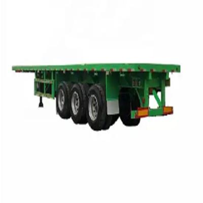 China Multi-Axle SINOTRUK 28FT 40 FT Platform Flat Bed Semi-trailer met hogere laadcapaciteit en langere levensduur Te koop