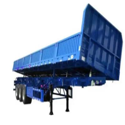 China Durável 3/4 eixo 50ton 45 Cbm camião traseiro de descarga de descarga de carregador semi-reboque com cilindro pesado maior capacidade de elevação à venda