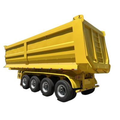 China 4 axel tipper half aanhanger 40CBM 80T Heavy Duty Tipper half aanhanger Te koop