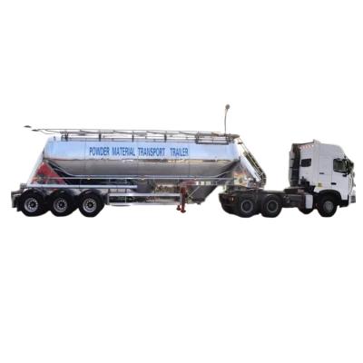 China 3 Assen Type V Aluminium legering Bulk Cement Semi-trailer 30.000 liter Voor het transport van Bulk Cement Te koop