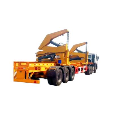 Chine 20 FT Container Skeleton Slide Chassis XCMG Hydraulique Self-Loading Crane Side Lifter Chargeur Semi-remorque à vendre