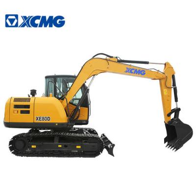 China Excavadora hidráulica de 8 toneladas XCMG XE80D con motor Yanmar Mini Excavadora en venta