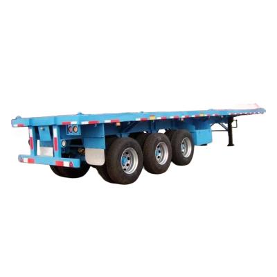 China 3 Achsen 40 Fuß-Container Flatbed Semi-Trailer mit Bremskammer zu verkaufen