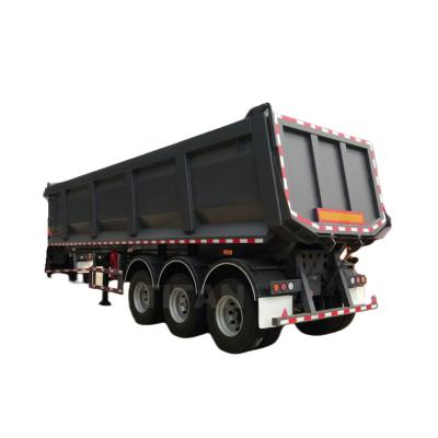 China Carbon Steel BPW Dump Semi Trailer Vehicle 50t Payload 3 Axles zu verkaufen