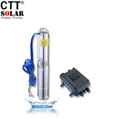 China 24 Volt DC Centrifugal Submersible Solar Well Pump Submersible Solar Pump Kits for sale