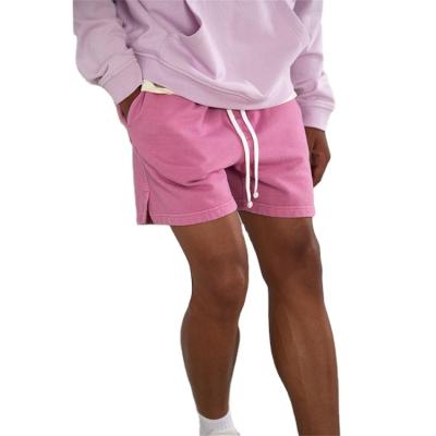 China Custom Anti-wrinkle OEM cotton casual athletic jogger sports pink running sweat shorts for men for sale