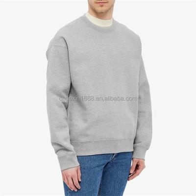 China Custom Anti-wrinkle OEM Plain Long Sleeves Crewneck Pullover 100%cotton White Sweatshirt For Men for sale