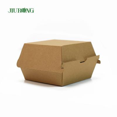 China Togo Container Take Away Hamburger Biodegradable Packing Box For Hot Dog Paper Hamburger And Hamburger Box for sale