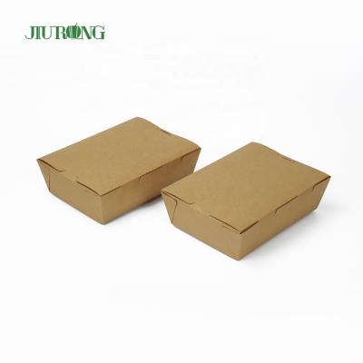 China Recyclable Food Paper Box Snack Box Kraft Paper Box Eco - Friendly Take Out Food Packaging Containers for sale