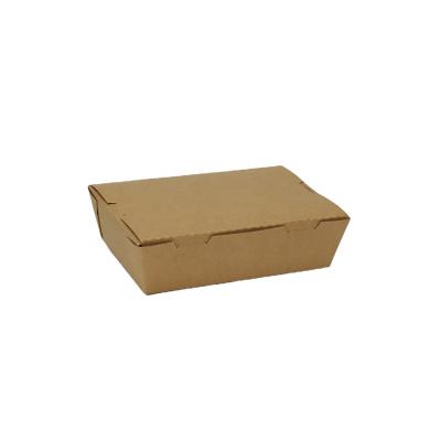 China Recycled Materials Food Grade Kraft Paper Box Food Packaging Togo Eco-friendly Food Container for sale