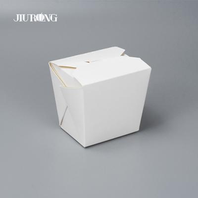 China Disposable White Paper Noodle Packing Box Takeout Kraft Paper Noodle Box for sale