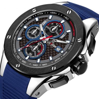 China New Design Multifunctional Chronograph Watch Men's Chronograph Sports Date Custom Made Men's Silicone Watch for sale