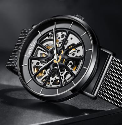 China Dig 2021 Popular See Through Automatic Mechanical Mens Skeleton Watch for sale