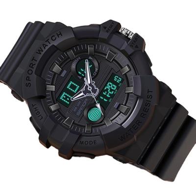 China Multi-Function Sports Men's Watch Large Dial Waterproof Dual Time LED Military Analog Clock Digital Quartz Watch for sale