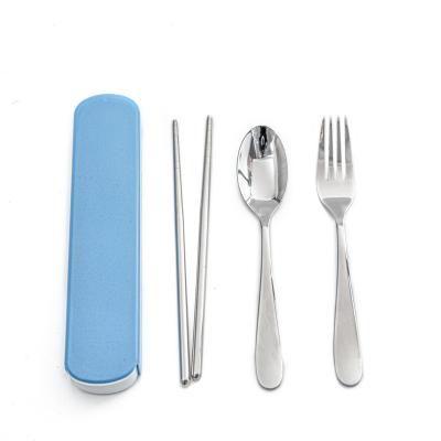 China Viable Custom Reusable Travel Cutlery Spoon Fork Chopsticks Set for sale