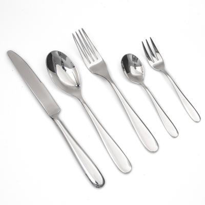 China Durable Heavy Duty SUS 304 Mirror Set Polish Silver Dinner Cutlery Set SS Flatware Good For Hotel Restaurant Home Wedding for sale