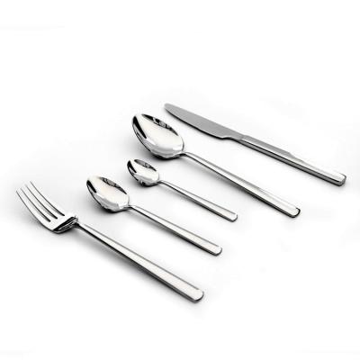 China Wholesale Stainless Steel Sustainable Modern Recyclable Eco-Friendly Cutlery Silver Set For Wedding Hotel In Color Box for sale