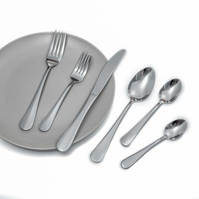 China Viable Classic Restaurant Mirror Polish Silverware 5pcs Stainless Steel Flatware Sets for sale