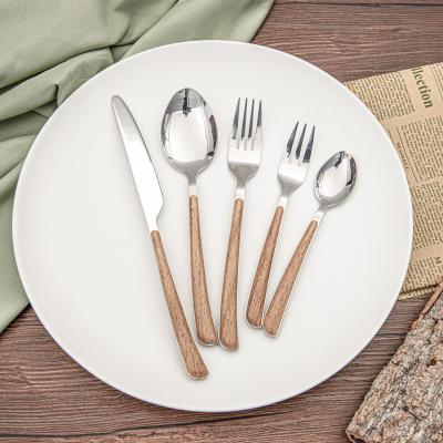 China Factory Direct Customized Viable Design 20pcs 24pcs New Stainless Steel Handle Plastic Cutlery Cutlery for sale