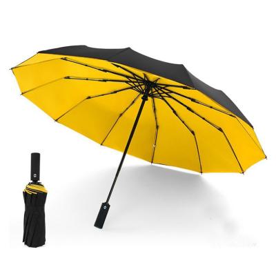 China Best UV protection three fold umbrella with custom sombrillas Automatic paraguas for sale